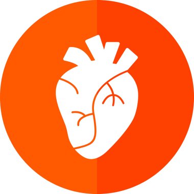 İnsan kalbi simgesi, vektör illüstrasyonu basit tasarım