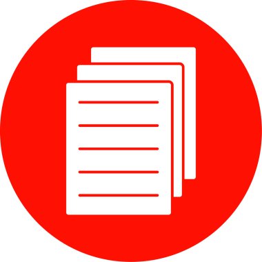 Belge. Web simgesi basit illüstrasyon