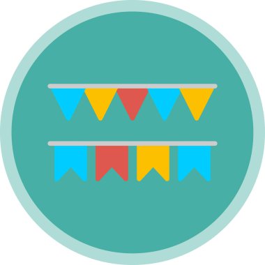 Dekoratif bayrakların vektör çizimi