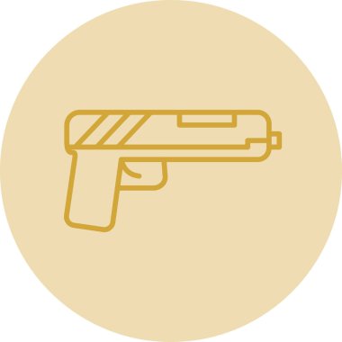 silah simgesi, vektör illüstrasyonu basit tasarım