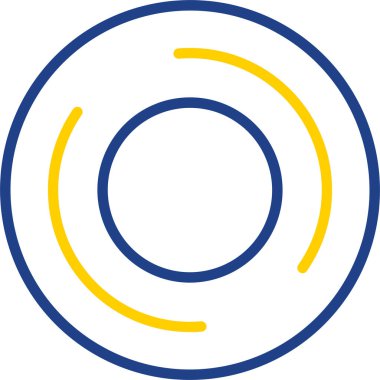 Bir çember simgesinin vektör illüstrasyonu