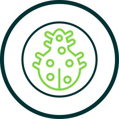 Moda tarzında izole edilmiş bir virüs simgesi