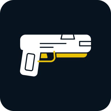 silah simgesi, vektör illüstrasyonu basit tasarım