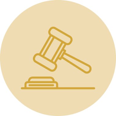 Yargıç Gravel. Web simgesi basit illüstrasyon 