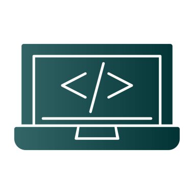 kod programlama web simgesi basit illüstrasyon 