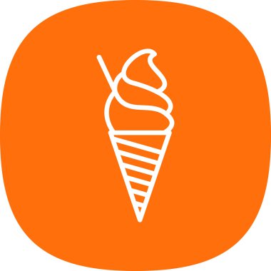 dondurma simgesi, vektör illüstrasyonu 