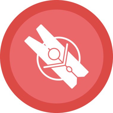 Giysi mandalı simgesinin vektör illüstrasyonu 