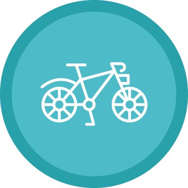 Bisiklet yassı simgesinin vektör illüstrasyonu