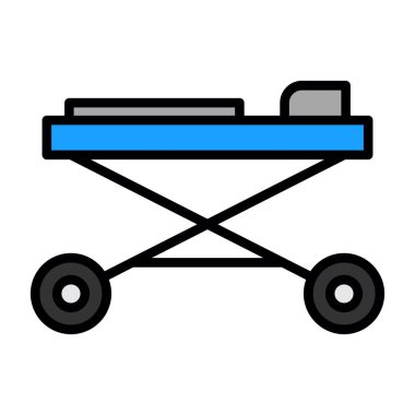 Araba tamir servisi ikonu. Taslak araba onarım servisi vektör rengi düz izole