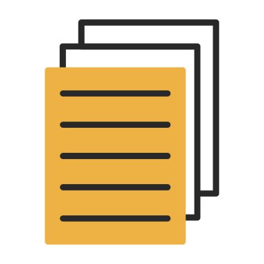 Dosya düz vektör simgesi