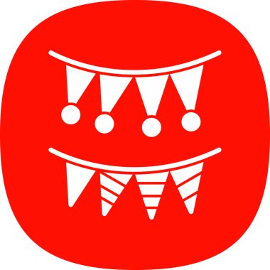 karnaval çelenkleri simgesi, vektör illüstrasyonu