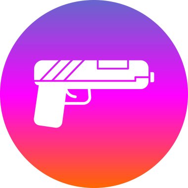 silah simgesi, vektör illüstrasyonu basit tasarım