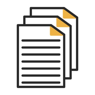 Belge simgesinin vektör illüstrasyonu 