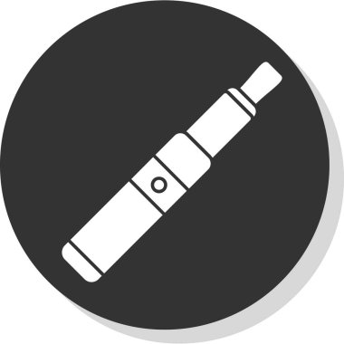 Düz elektronik sigara. Web simgesi 