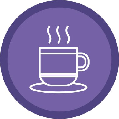 sıcak kahve simgesi, vektör illüstrasyonu