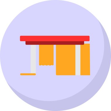 Masa. Web simgesi basit illüstrasyon