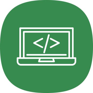 kod programlama web simgesi basit illüstrasyon 