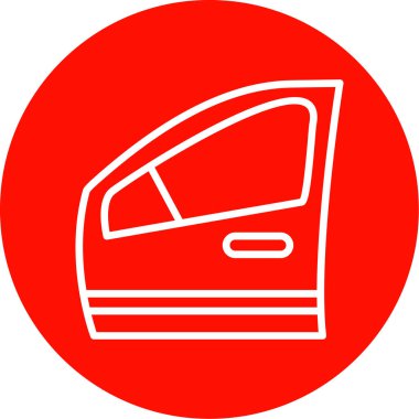 Araba kapısı. Web simgesi basit illüstrasyon