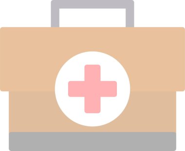 İlk yardım çantası. Web simgesi basit illüstrasyon