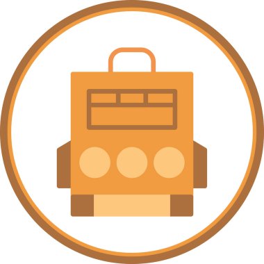 sırt çantası simgesi, grafik tasarımı, vektör illüstrasyonu 