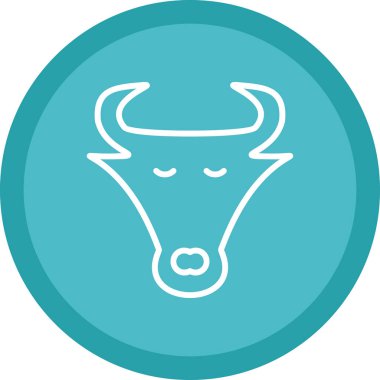 Boğa ikonu vektör illüstrasyonu