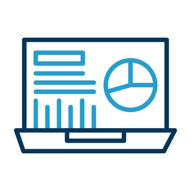 Ekran ve ok simgesi vektörlü bilgisayar. Web ve mobil için doldurulmuş satır kavramı.