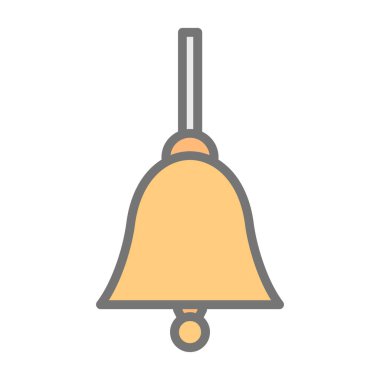 Bir çan simgesinin vektör illüstrasyonu  