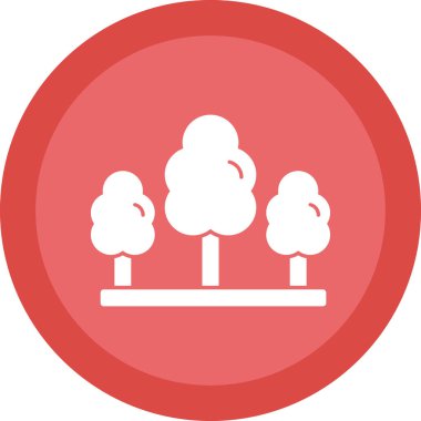 Düz ağaç simgesinin vektör illüstrasyonu