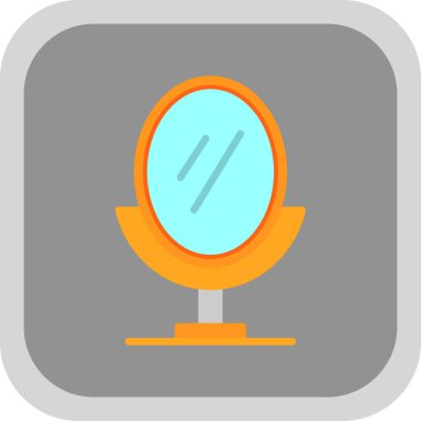 ayna simgesi, ağ basit illüstrasyon