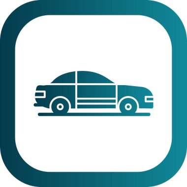 Otomobil otomobil web simgesi basit illüstrasyon