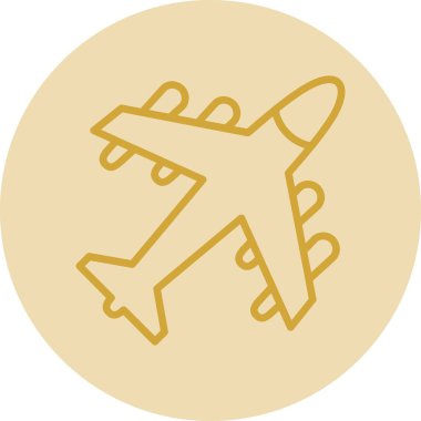 uçak ikonu vektör illüstrasyonu 