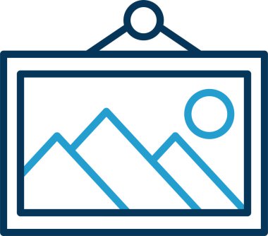 vektör illüstrasyonu, resim resminin simgesi