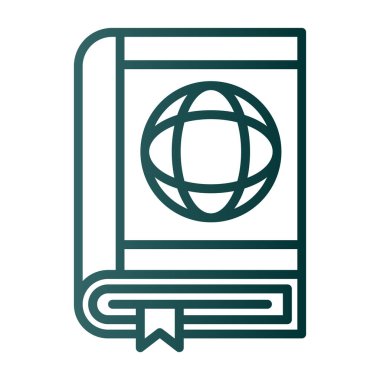 Pasaport web simgesi vektör illüstrasyonu