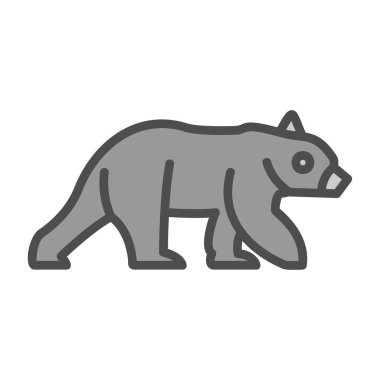 Ayı çizgisi ikonu, vektör çizimi. Ayı çizgisi işareti. izole edilmiş sembol