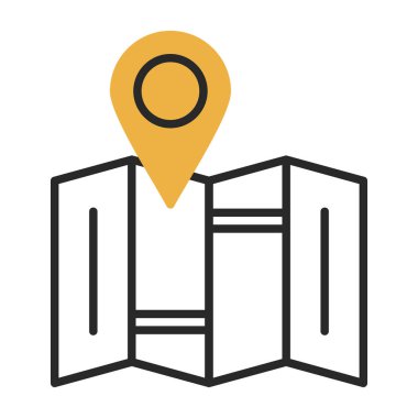 konum pin simgesi, vektör illüstrasyonu basit tasarım