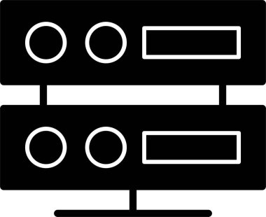 sunucu simgesi, vektör illüstrasyonu basit tasarım
