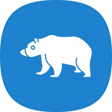 Web için beyaz arkaplanda ayı simgesi.