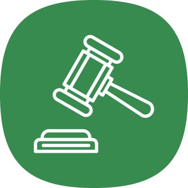 Yargıç Gravel. Web simgesi basit illüstrasyon 