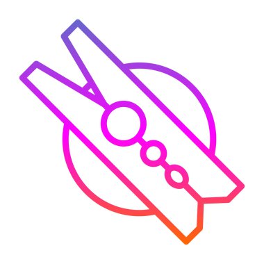 Clothespin düz simgesinin vektör illüstrasyonu 