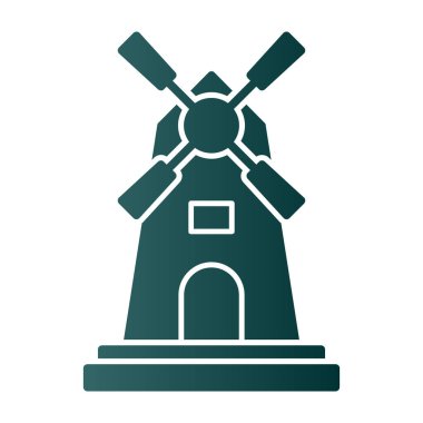Yel değirmeni simgesi, vektör biçimi