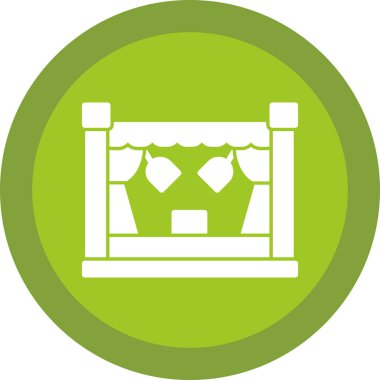 Sahne Ağı simgesi, vektör illüstrasyonu