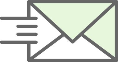 e-posta zarfı simgesi ana hat biçiminde