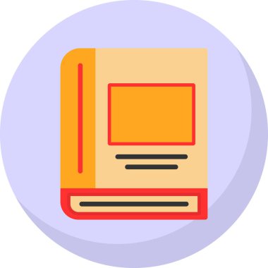 Kitap satırı simgesi, vektör çizim 