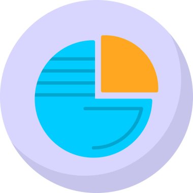 Pasta grafiği simgesinin vektör çizimi 