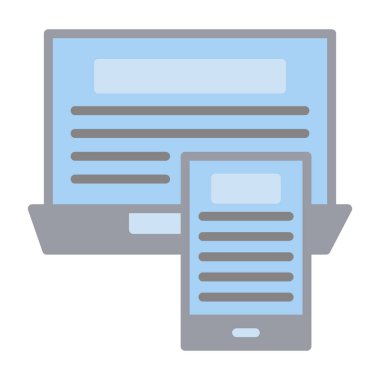 Kolayca değiştirebilen ya da düzenleyebilen web sayfası düz vektör simgesi