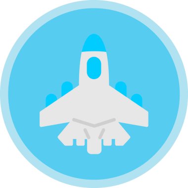 Savaşçı jet simgesi, vektör çizimi basit tasarım