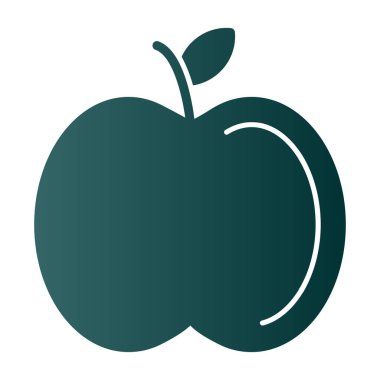 Elma. Web simgesi basit illüstrasyon 