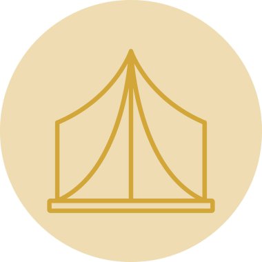 çadır simgesi, vektör çizimi 