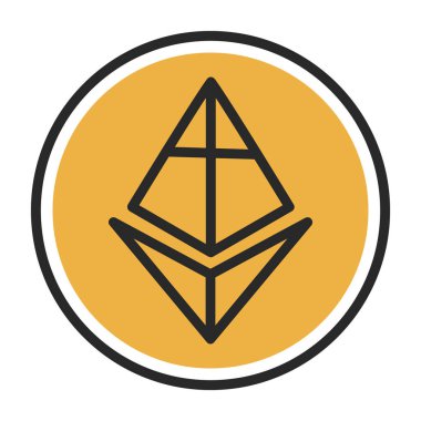 ethereum kripto para birimi vektör simgesi