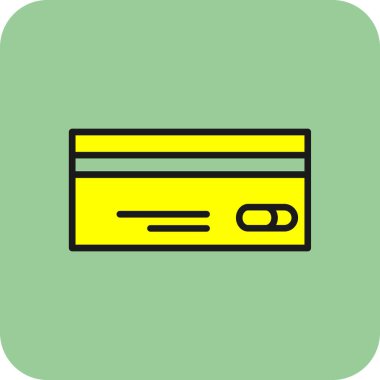Kredi kartı simgesi, vektör illüstrasyonu